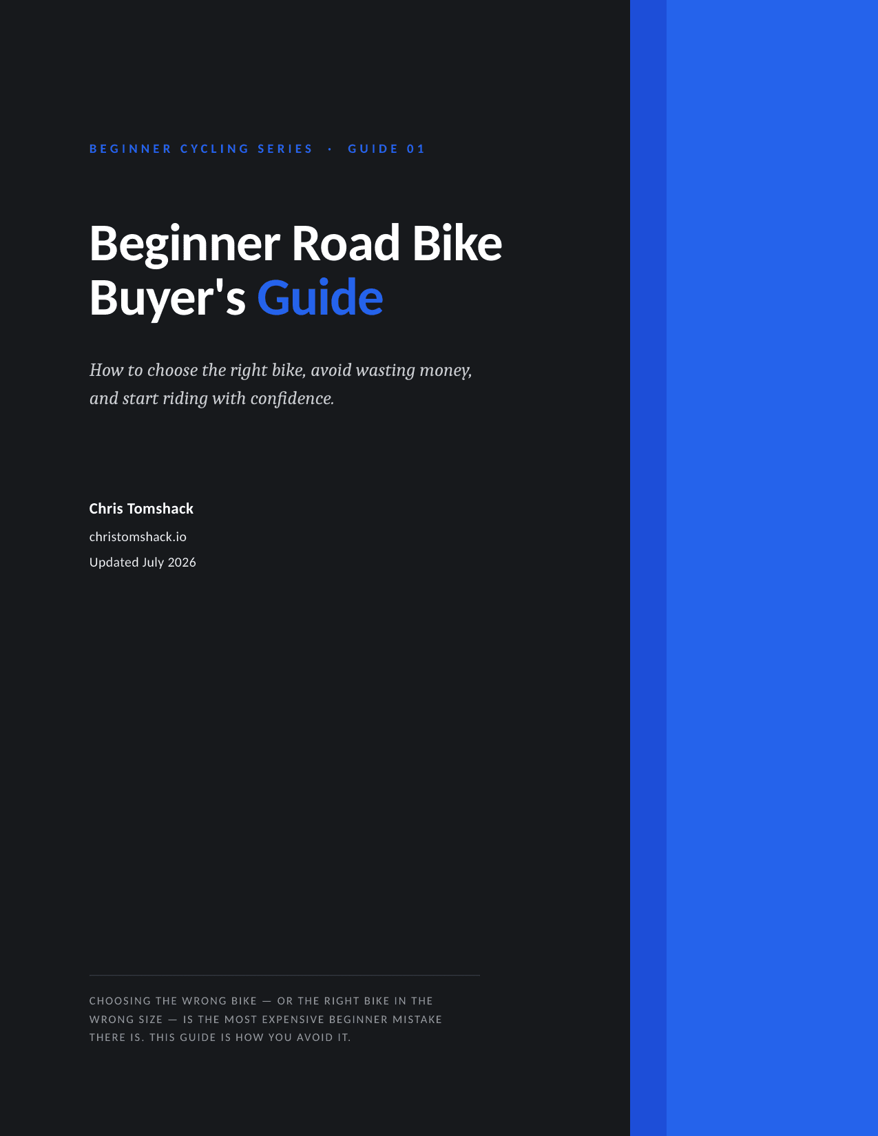Guide 01 — Beginner Road Bike Buyer's Guide cover