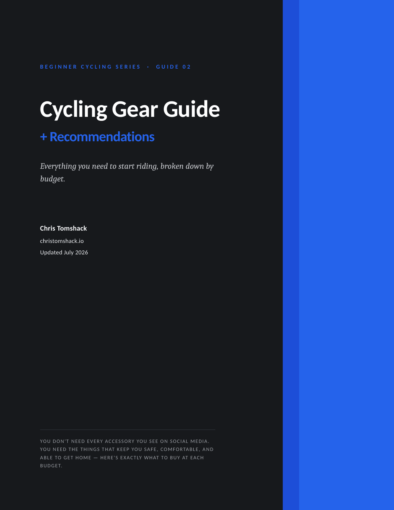 Guide 02 — Cycling Gear Guide + Recommendations cover